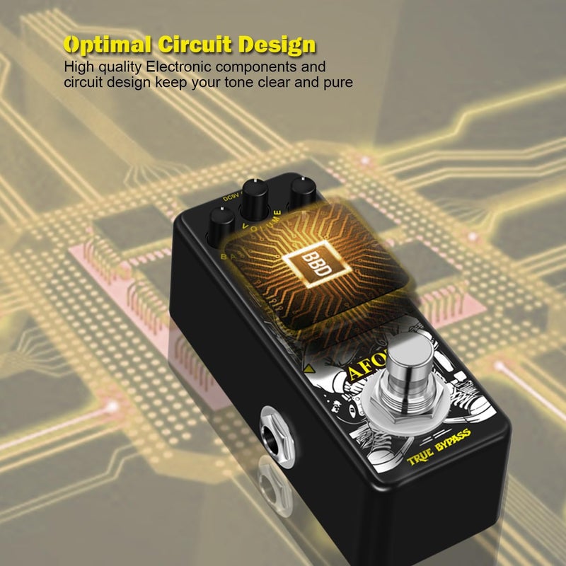 AFOT Mini Booster Guitar Effect Pedal,True Gain Booster,Micro Clean Boost Pedal for Electric Guitar Pure Clean Mini Booster Pedals Mini Size True Bypass - Image 5